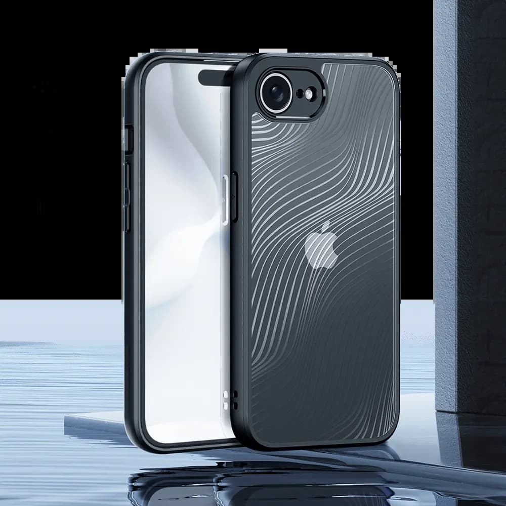 Coque de protection iPhone 16e / iPhone 17e anti-chocs finition mate – Dux Ducis Aimo Noir - Vue 3