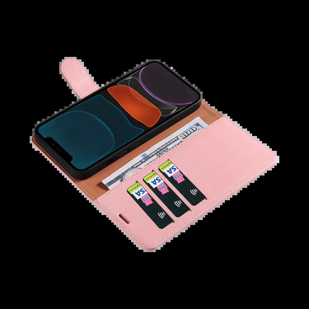 Housse folio anti-RFID iPhone 11 – PROTECT IP011 Rose - Vue 3