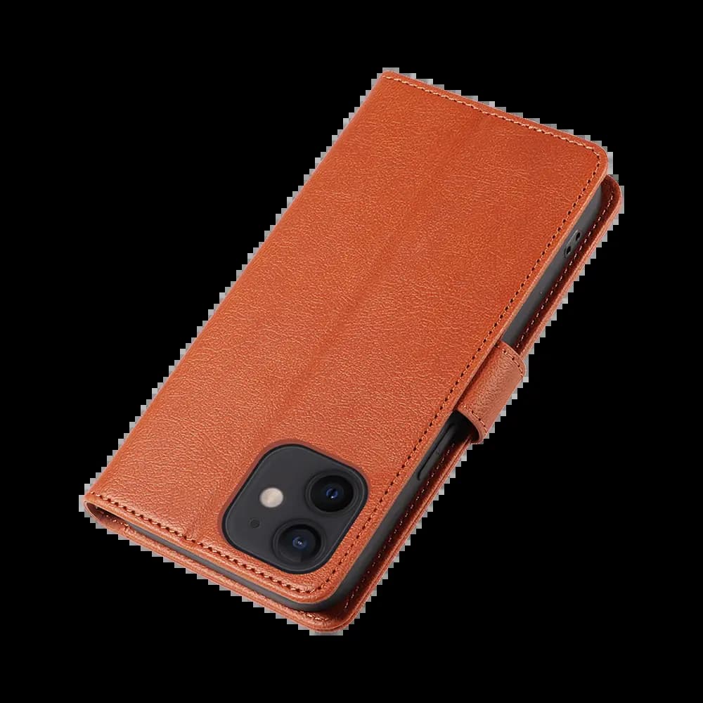 Housse folio anti-RFID iPhone 12 mini – PROTECT IP011 Marron - Vue 6