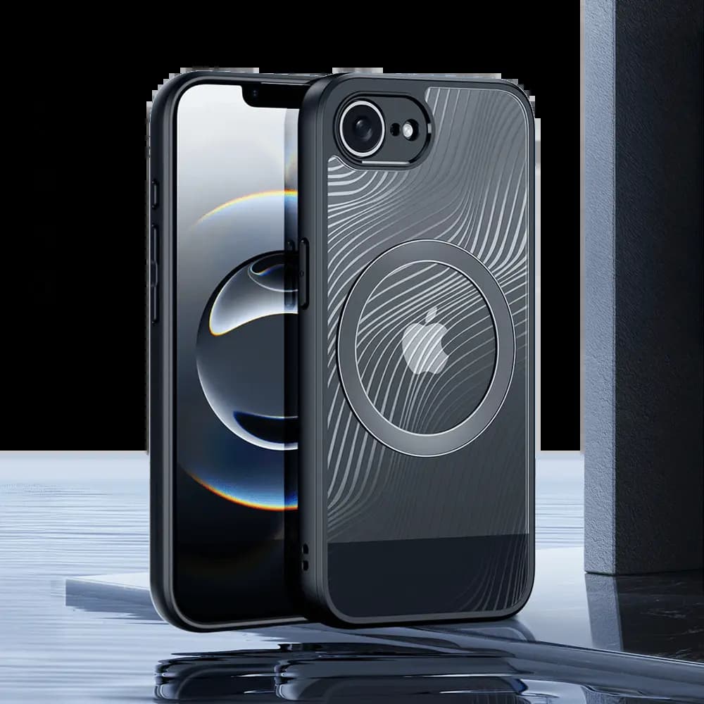 Coque MagSafe iPhone 16e / iPhone 17e anti-chocs – Dux Ducis Aimo Mag Noir - Vue 3