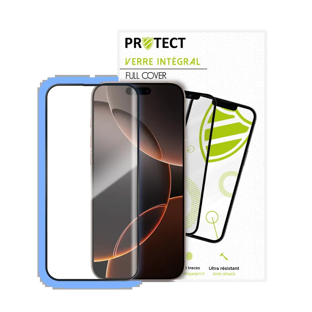 Verre trempé intégral 5D 9H – protection écran Apple iPhone 16 Pro Max – PROTECT Noir - Vue 2