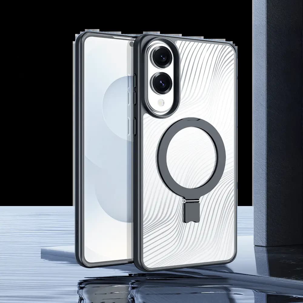 Coque MagSafe avec support – Samsung Galaxy S25 Edge – Dux Ducis Aimo Mag Noir - Vue 3