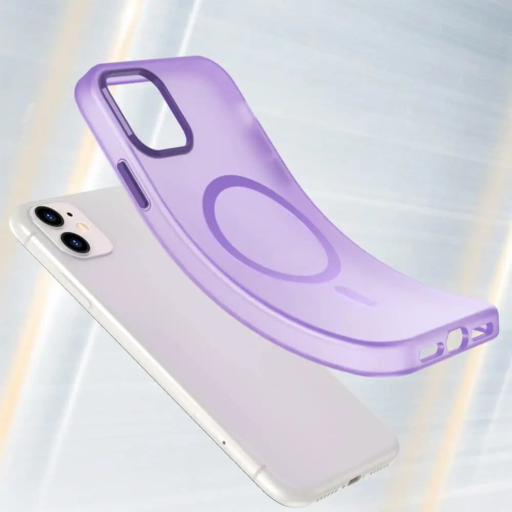 Coque MagSafe bi-matière – iPhone 11 – PROTECT MF-006 Violet Foncé - Vue 2