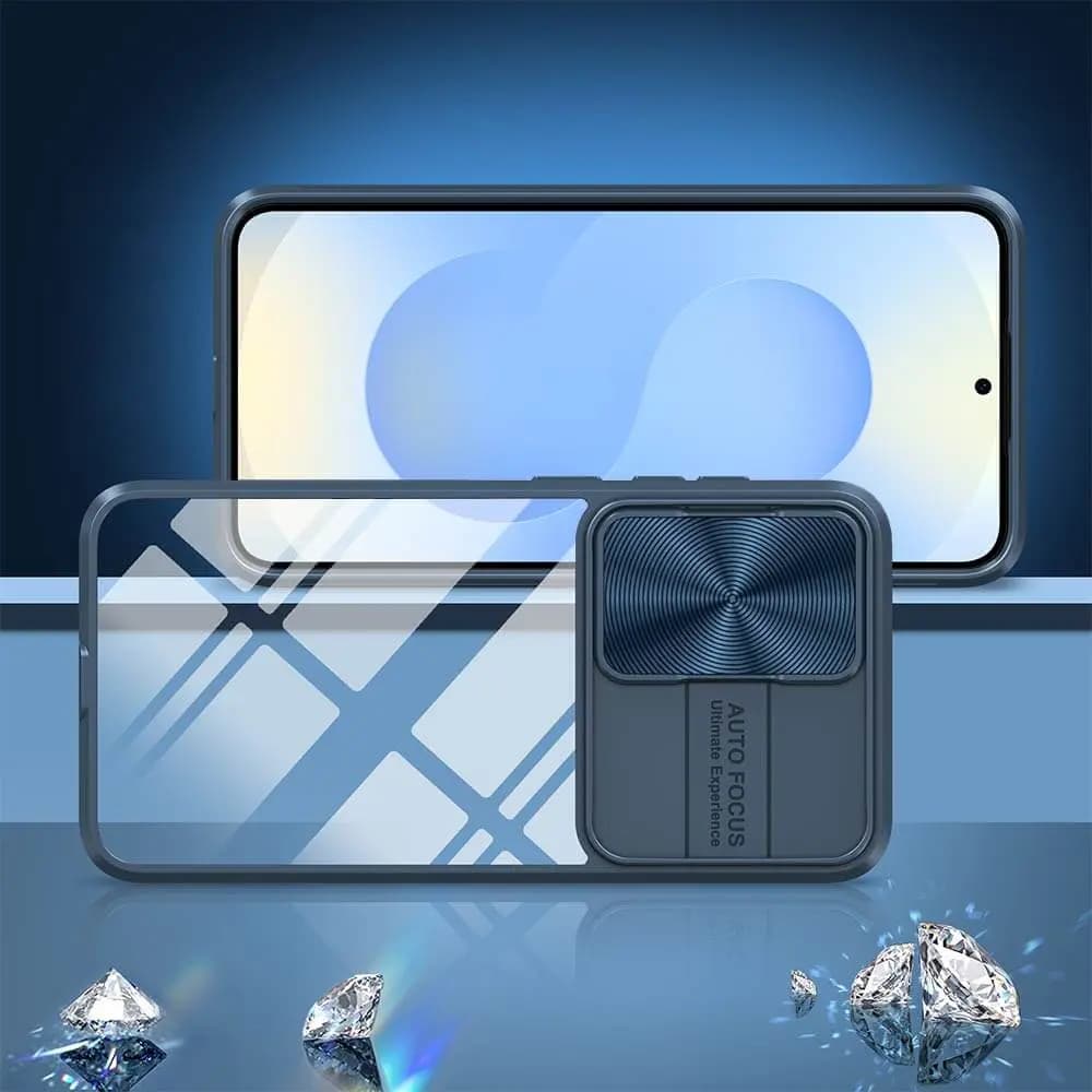 Coque avec cache caméra – Samsung Galaxy S25 – PROTECT IE027 Bleu Marine - Vue 2