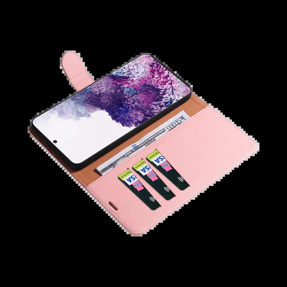 Housse folio anti-RFID Samsung Galaxy S20 FE – PROTECT IP011 Rose - Vue 3