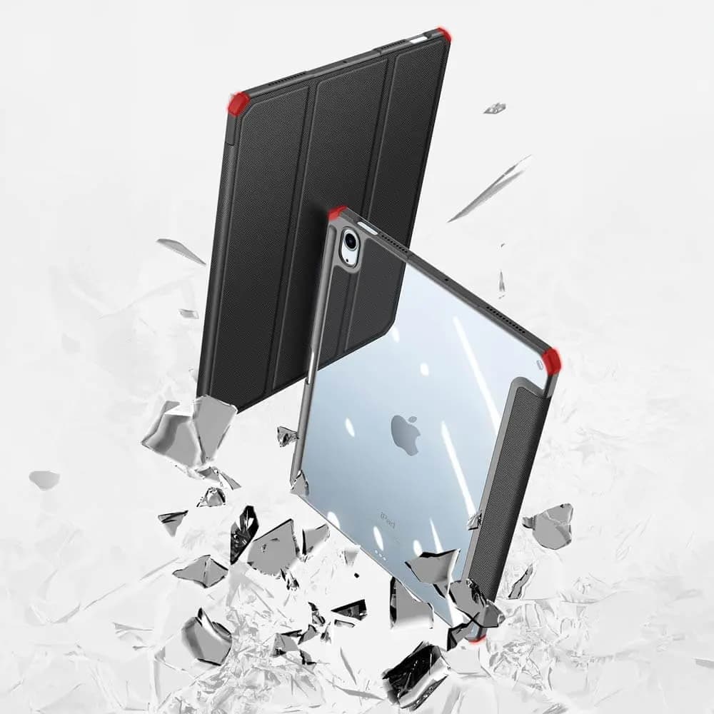 Housse folio iPad Air 4 / 5 avec dos transparent & porte-stylet - Dux Ducis Toby Noir - Vue 5