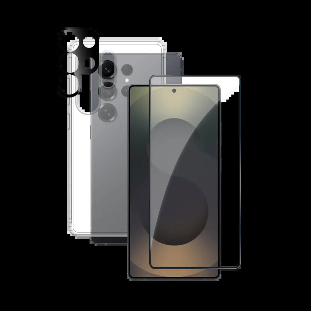 Pack de protection coque + protection lentille + verre trempé pour Samsung Galaxy S25 Ultra PROTECT - Transparent