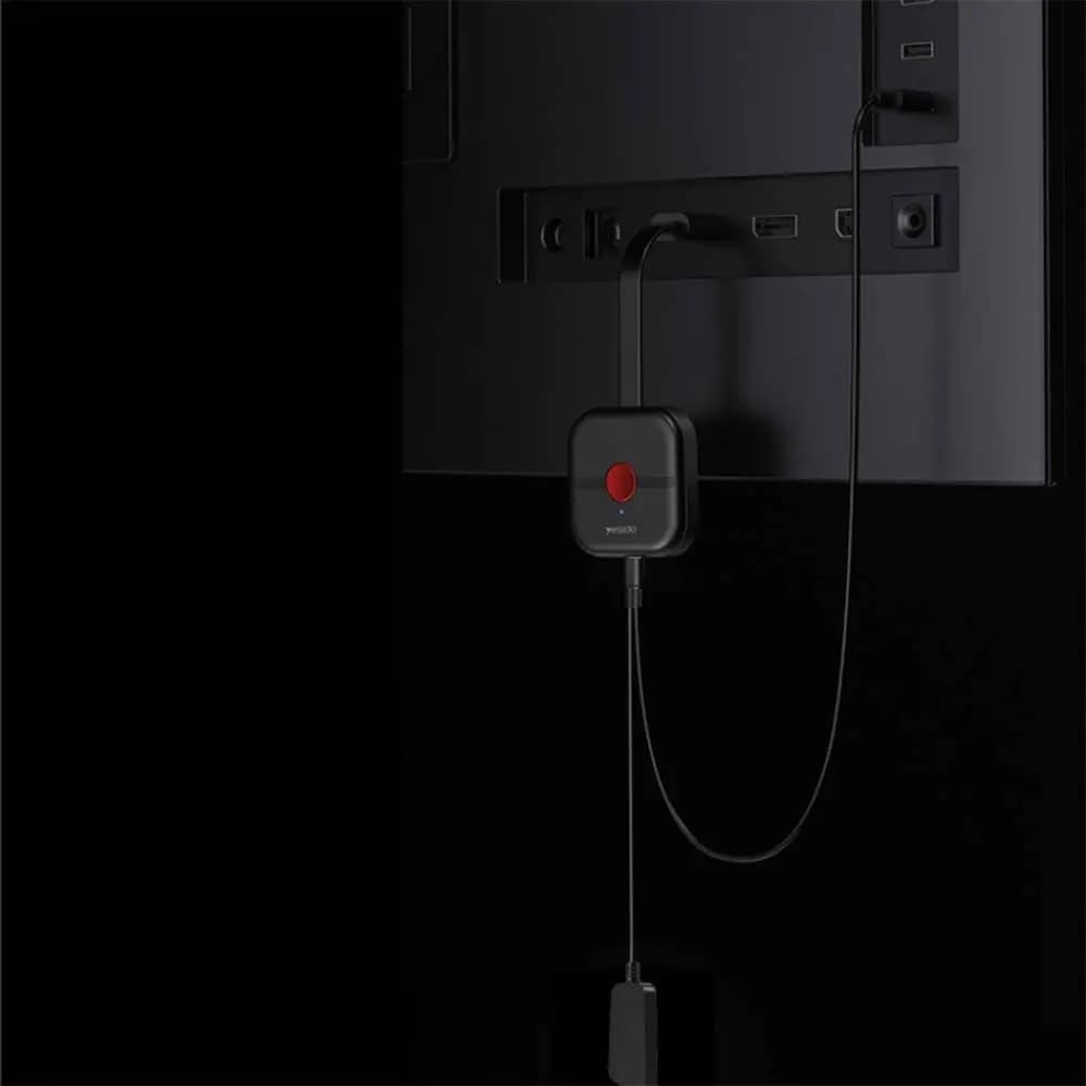 Dongle HDMI sans fil Miracast - Wi-Fi 5G & définition 4K - Yesido TV10 Noir - Vue 4