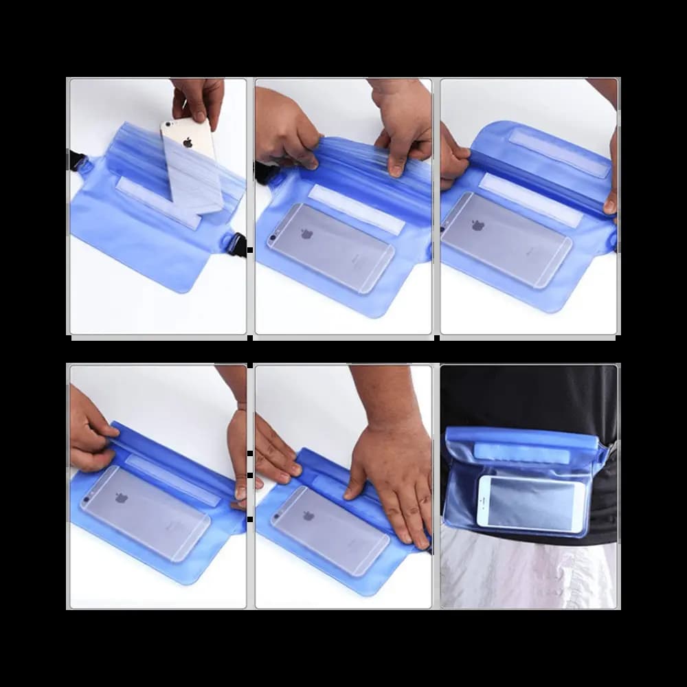 Pochette Ceinture Étanche Bleu - Vue 5