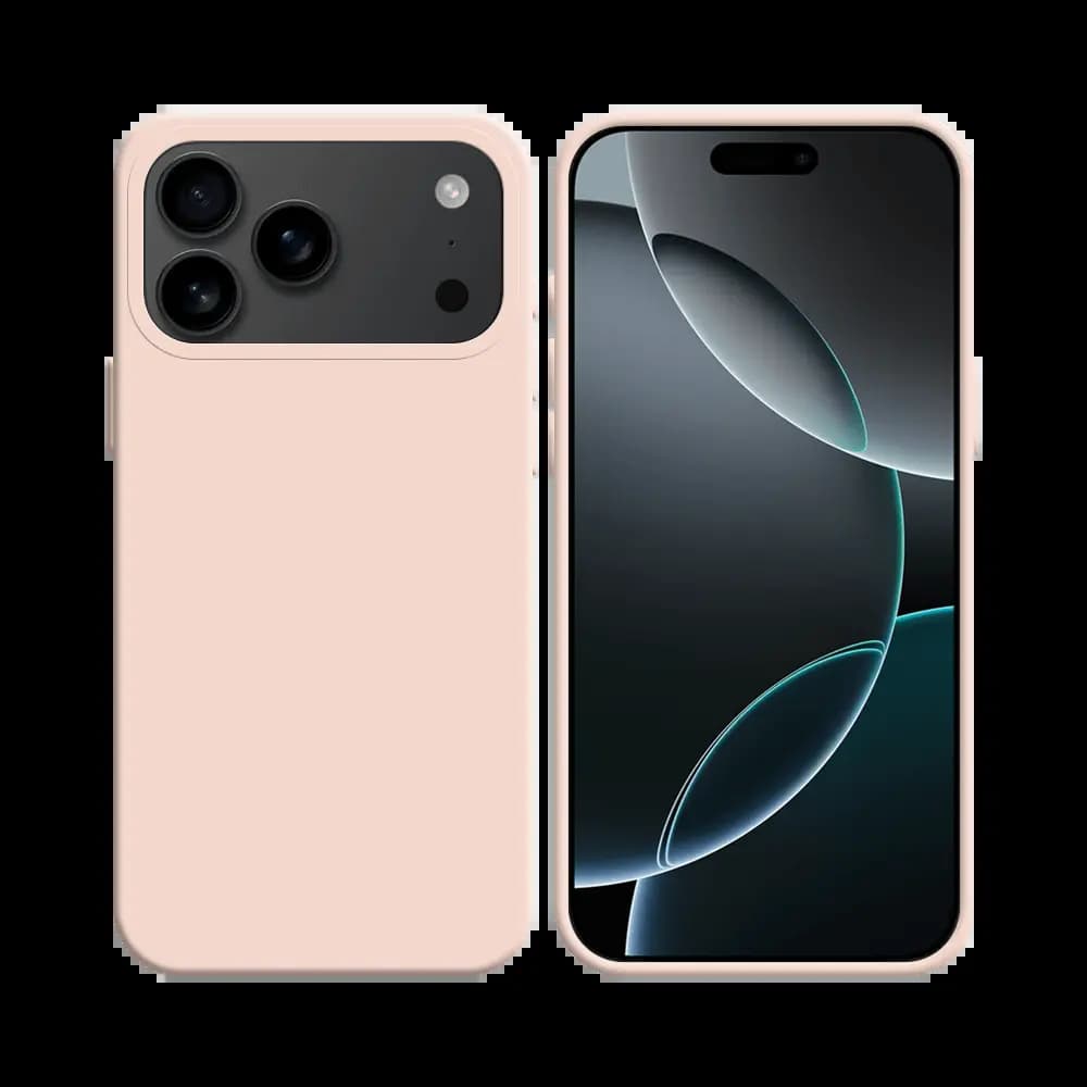 Coque Silicone Compatible pour Apple iPhone 17 Pro Max Rose Gold