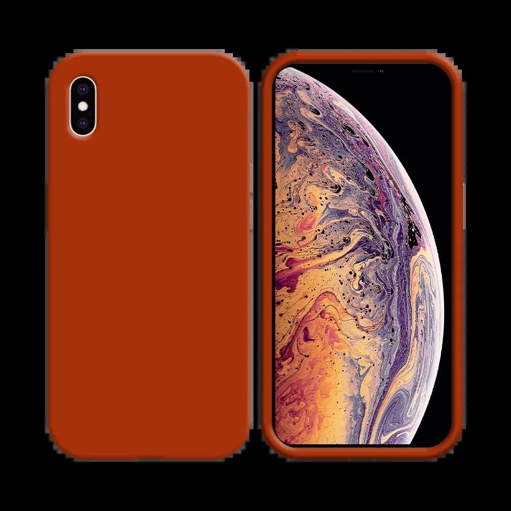 Coque Silicone Compatible pour Apple iPhone XS Max Orange