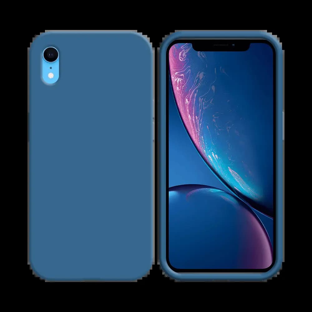 Coque Silicone Compatible pour Apple iPhone XR Bleu Marine