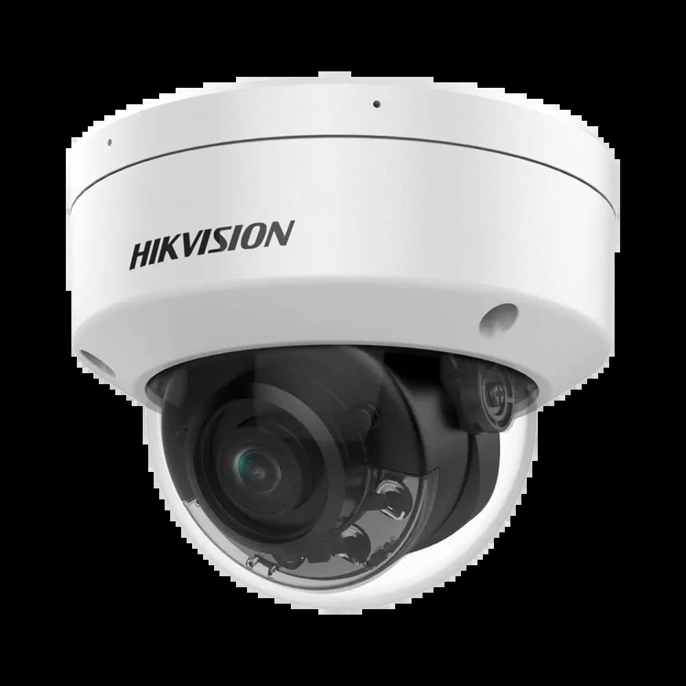 Caméra de Surveillance avec IA Hikvision (4mm) Dome 8MP Smart Hybrid Light, ColorVu & AcuSense Blanc