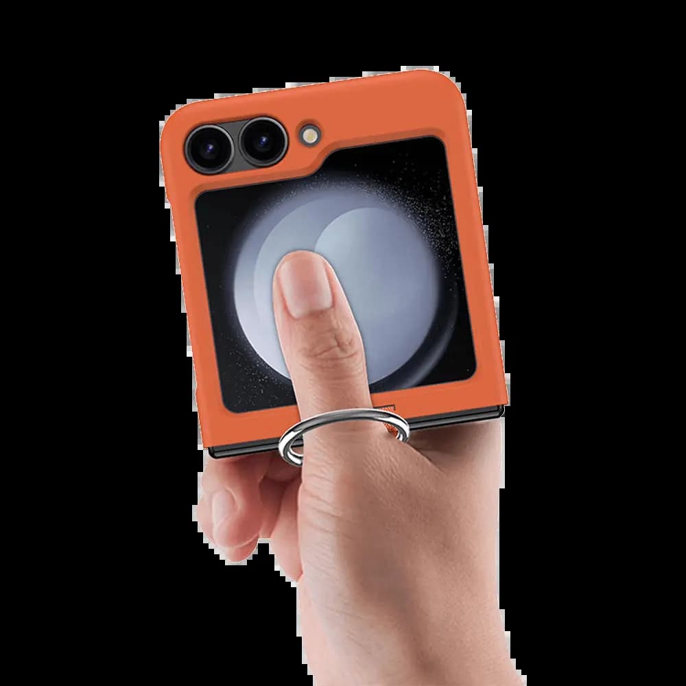 Coque de Protection avec Anneau Samsung Galaxy Z Flip 6 5G Orange