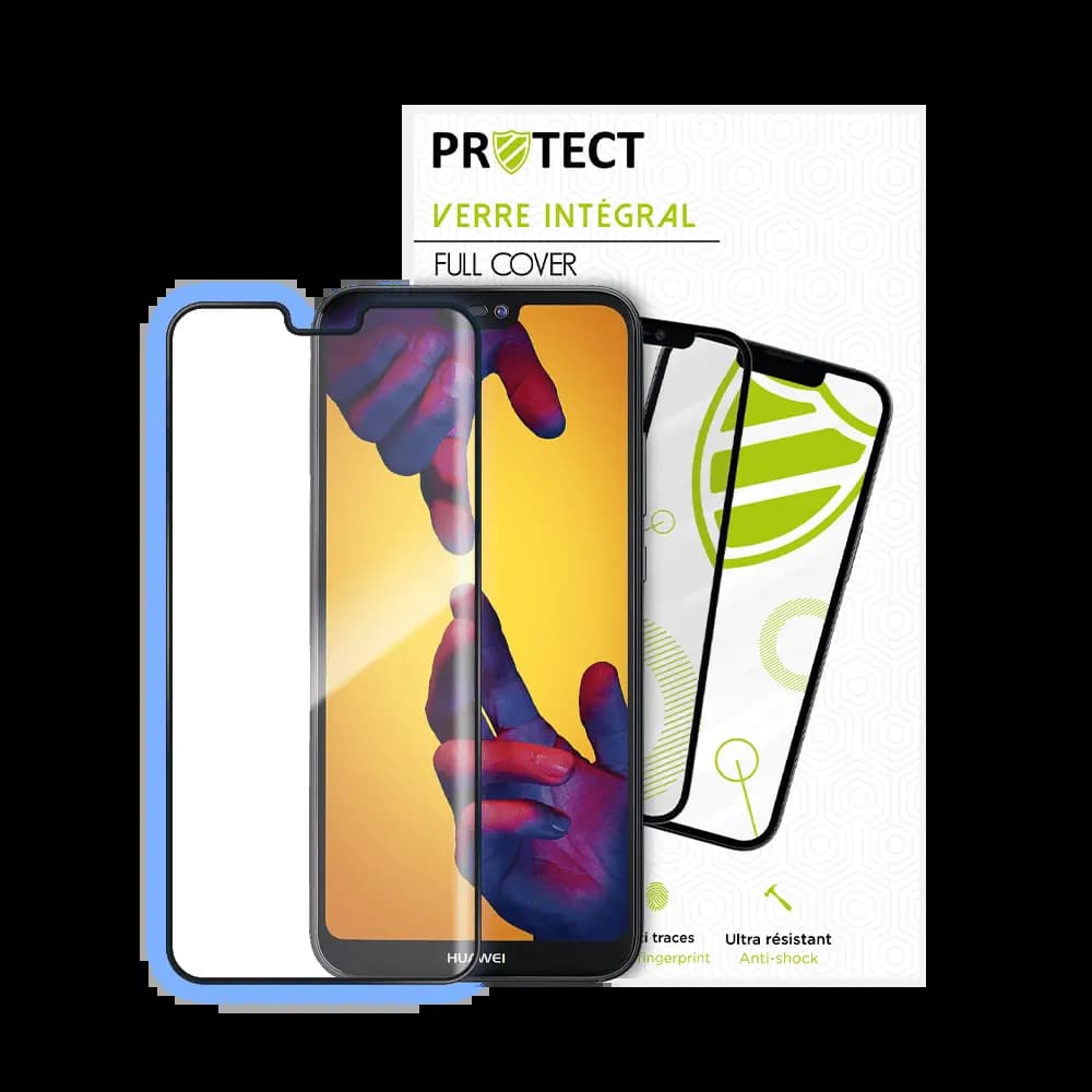 Verre trempé intégral 5D 9H – protection écran Huawei P20 Lite – PROTECT Noir