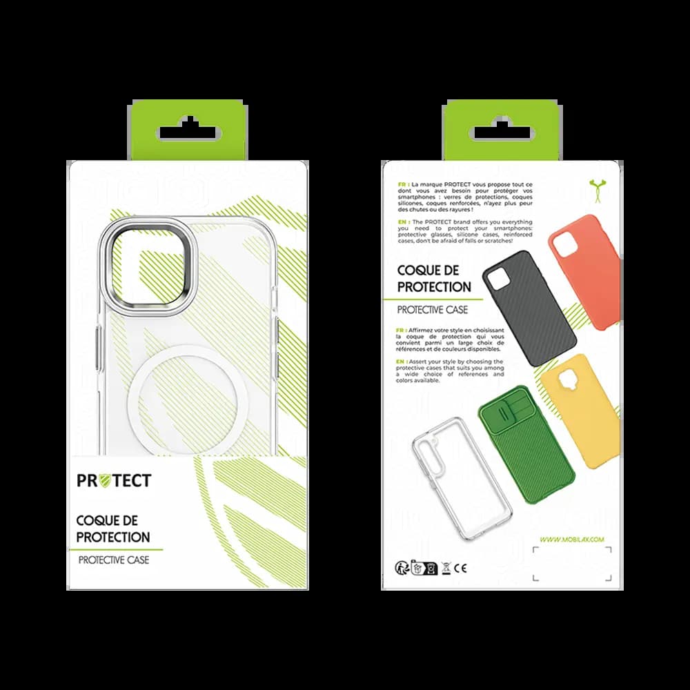 Coque MagSafe antichoc iPhone 15 – PROTECT MS01 Blanc