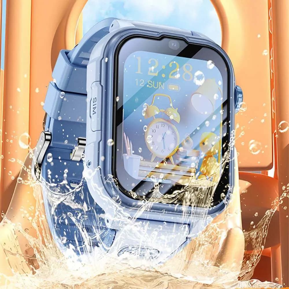 Montre Connectée enfant 4G - localisation GPS, WiFi, appels vidéo & bouton SOS - Yesido Bleu