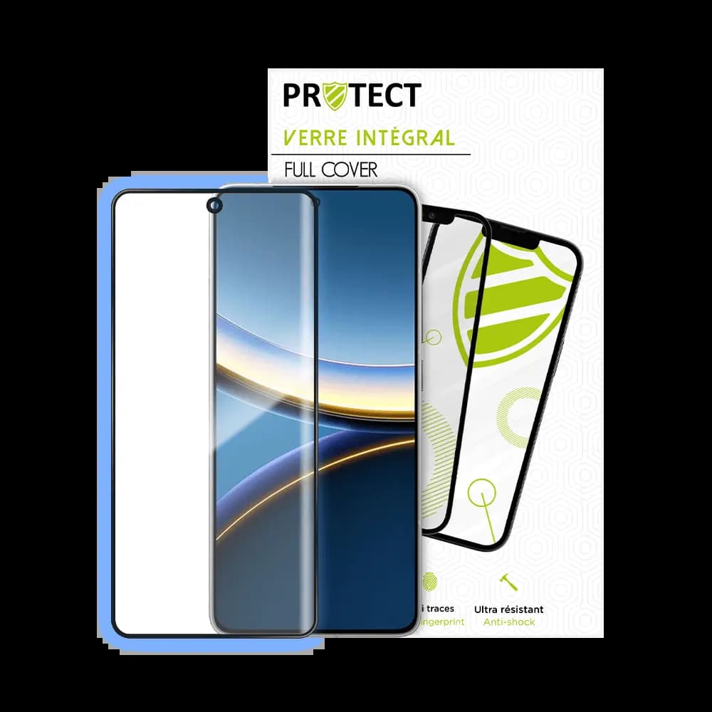 Verre Trempé Intégral PROTECT pour Xiaomi Poco F7 Pro 5G Noir