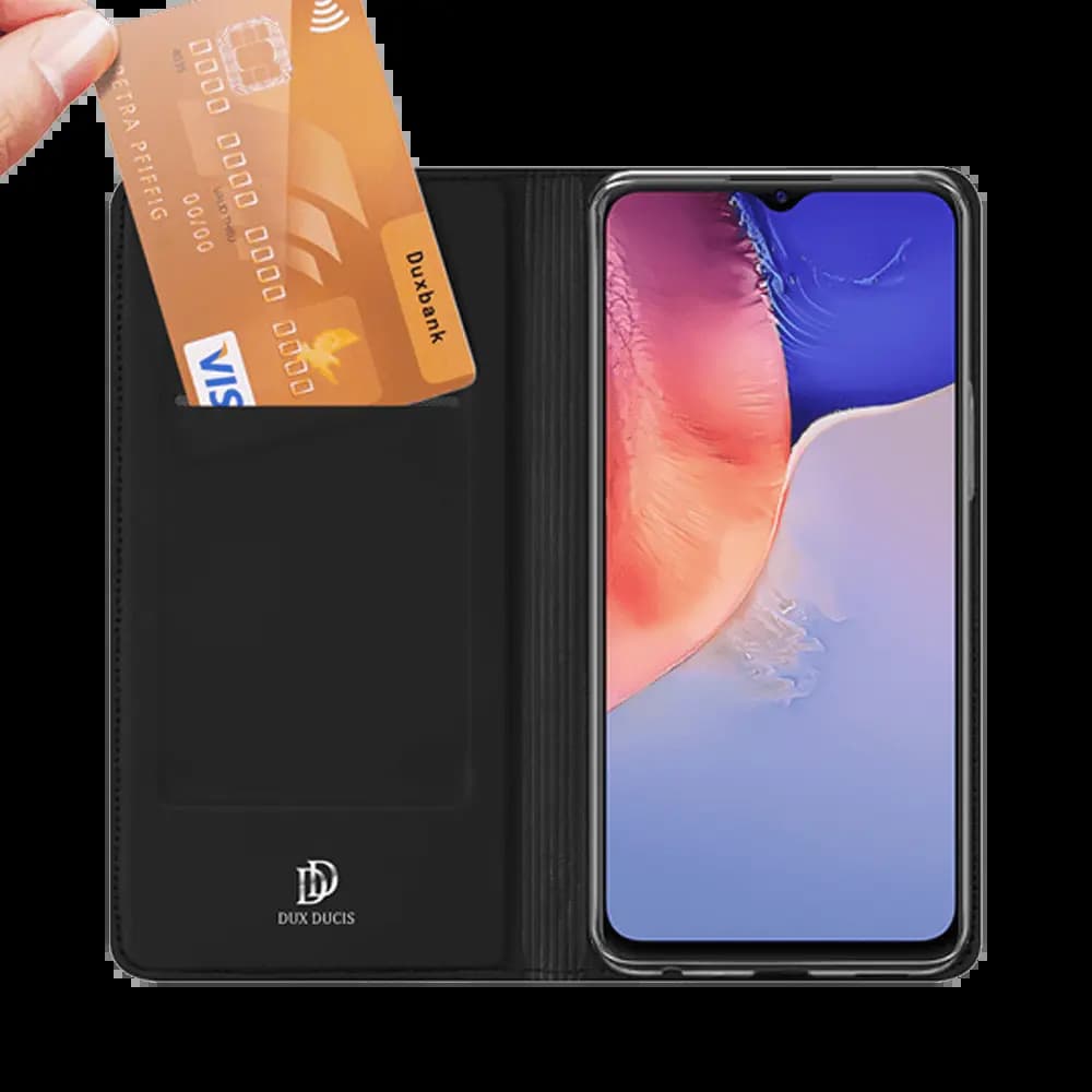 Housse folio Vivo Y01 porte-carte – Dux Ducis Skin Pro Noir