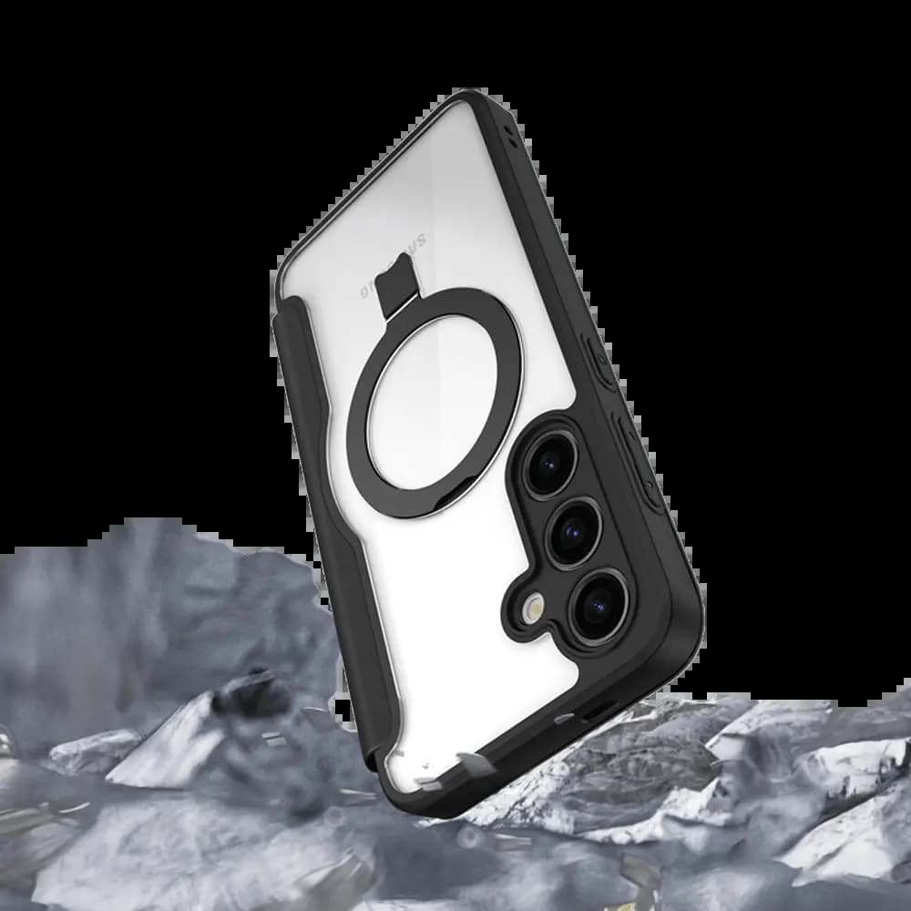 Housse de Protection Skin X Pro Dux Ducis pour Samsung Galaxy S24 5G (with Magnetic Stand) MagSafe Noir