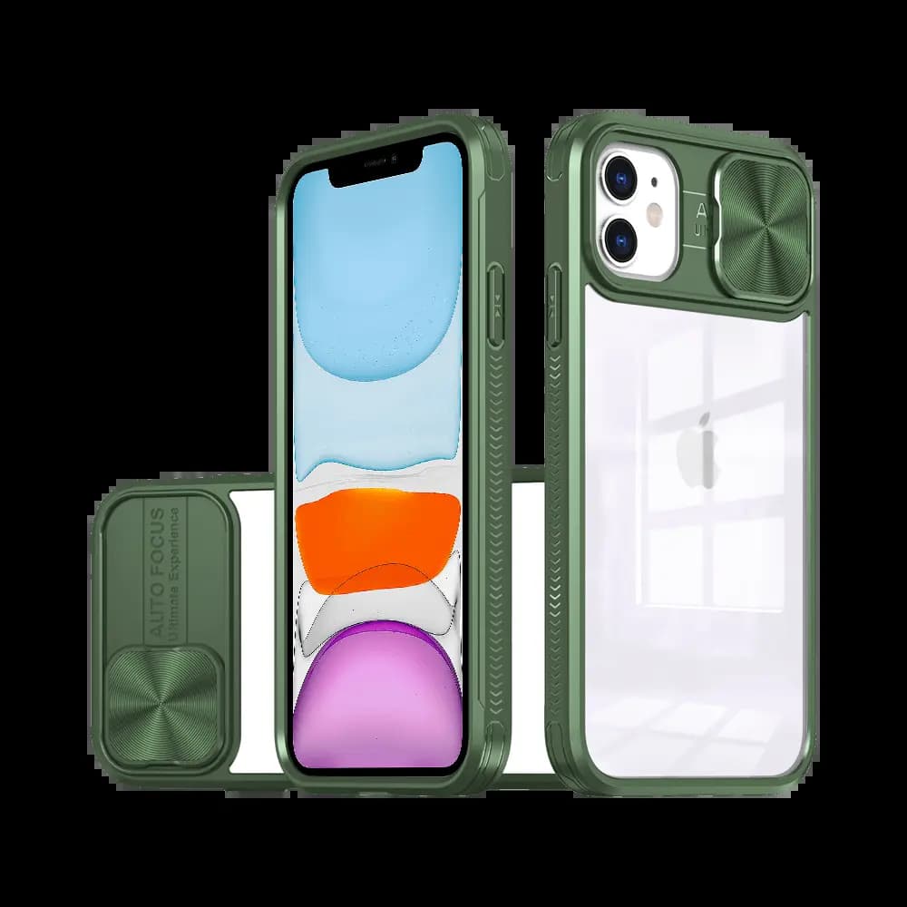 Coque avec cache caméra iPhone 11 – PROTECT IE027 Vert Foncé 