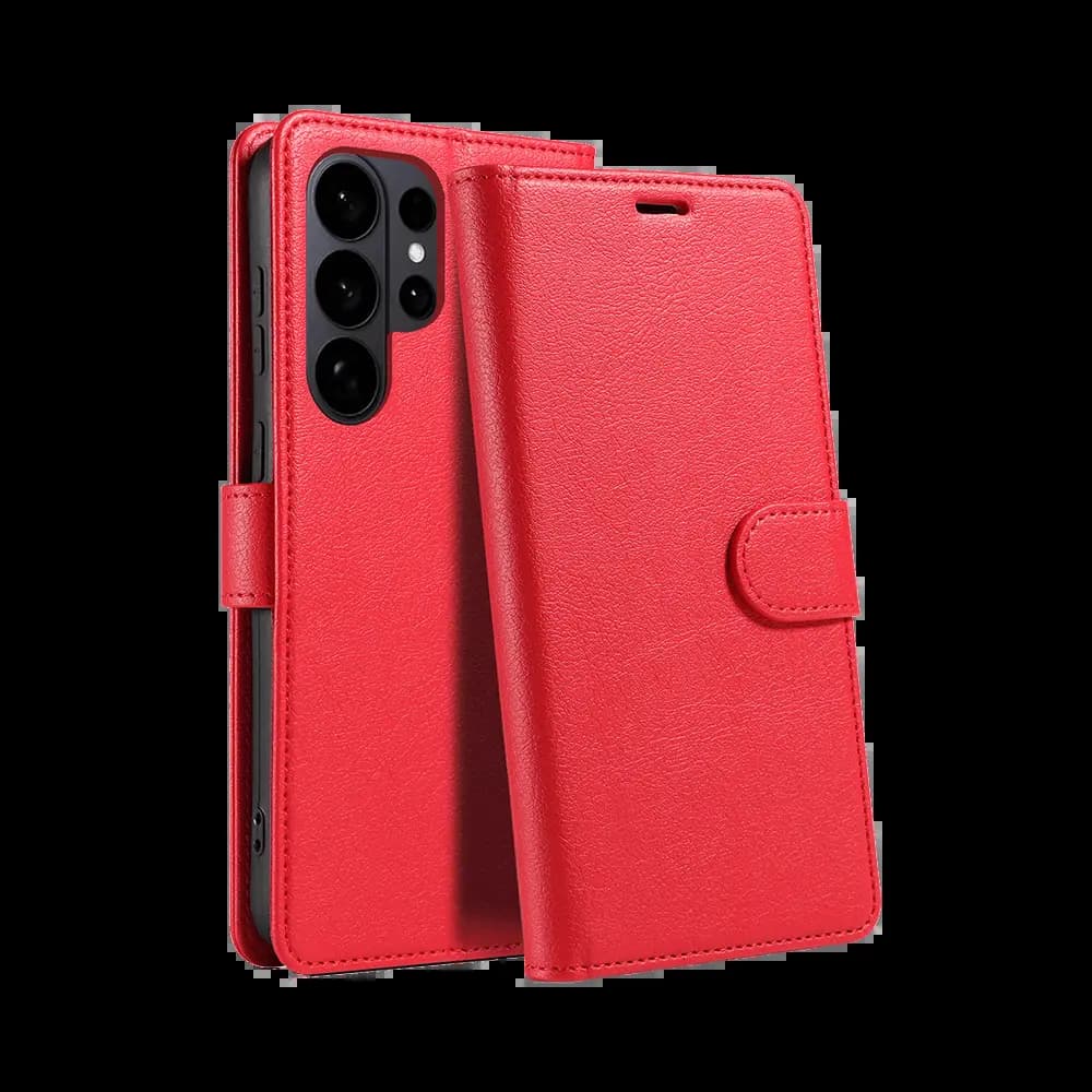 Housse folio anti-RFID Samsung Galaxy S26 Ultra – PROTECT IP011 Rouge