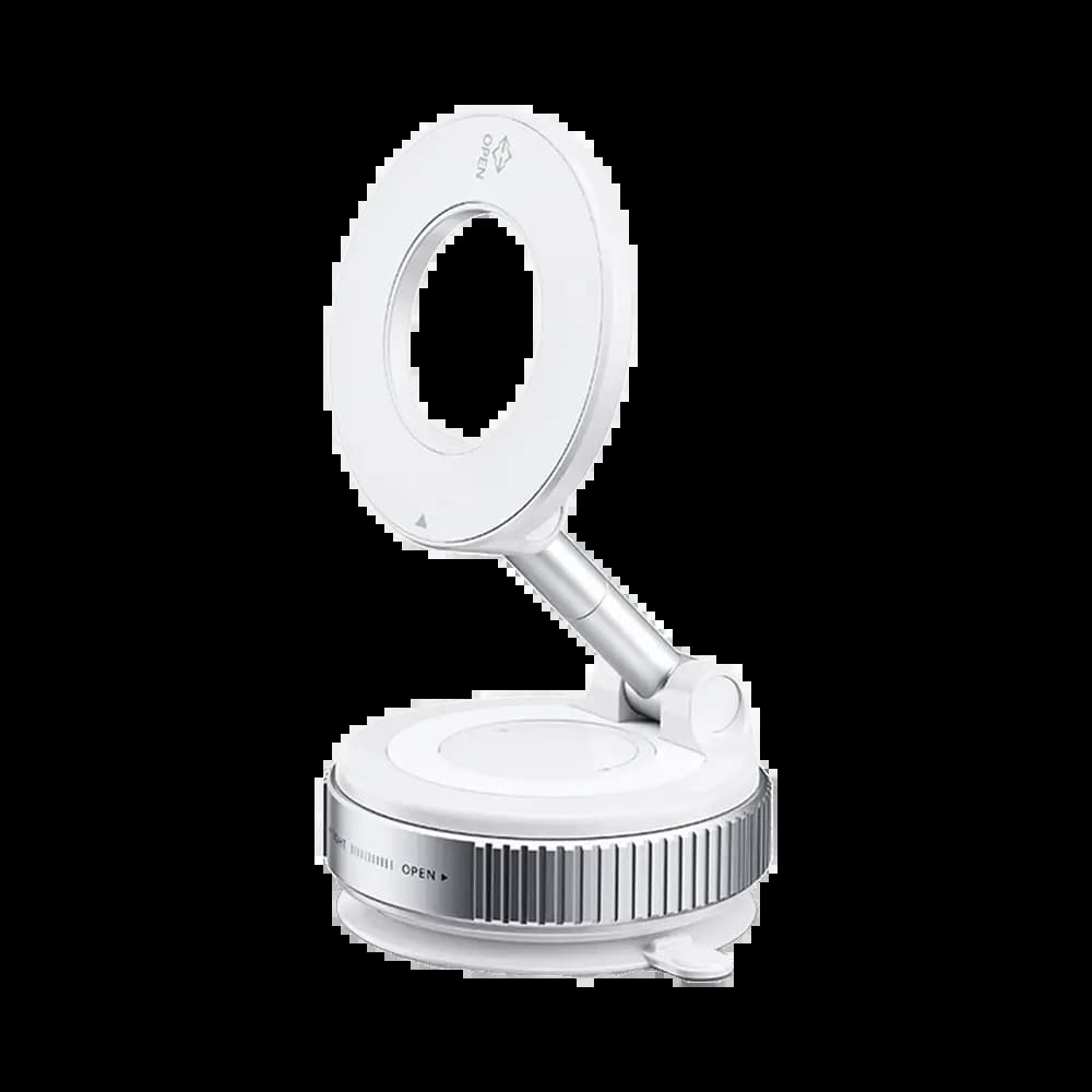 Support pour Smartphone Magnétique avec Fixation Ventouse Blanc