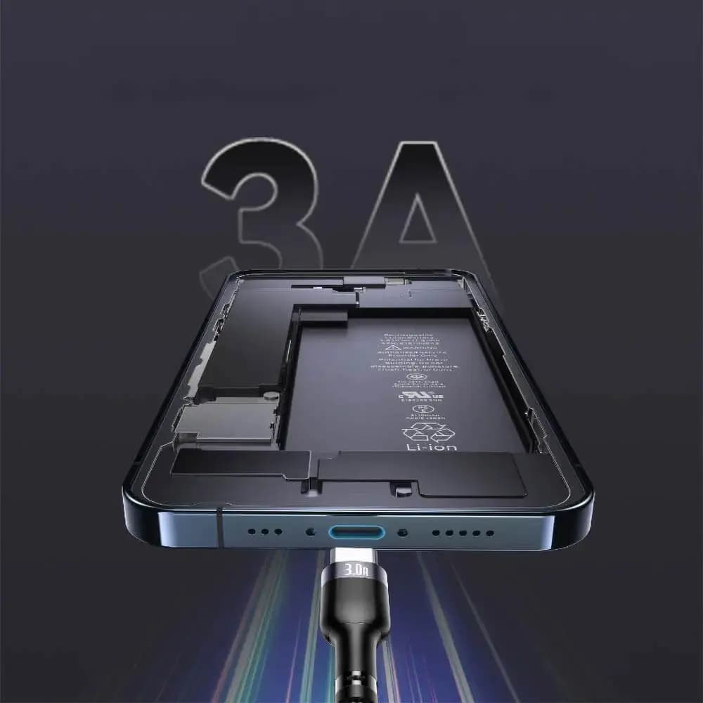 Câble Data Multi USB vers Type-C + MicroUSB + Lightning Yesido CA91 (1m) Noir