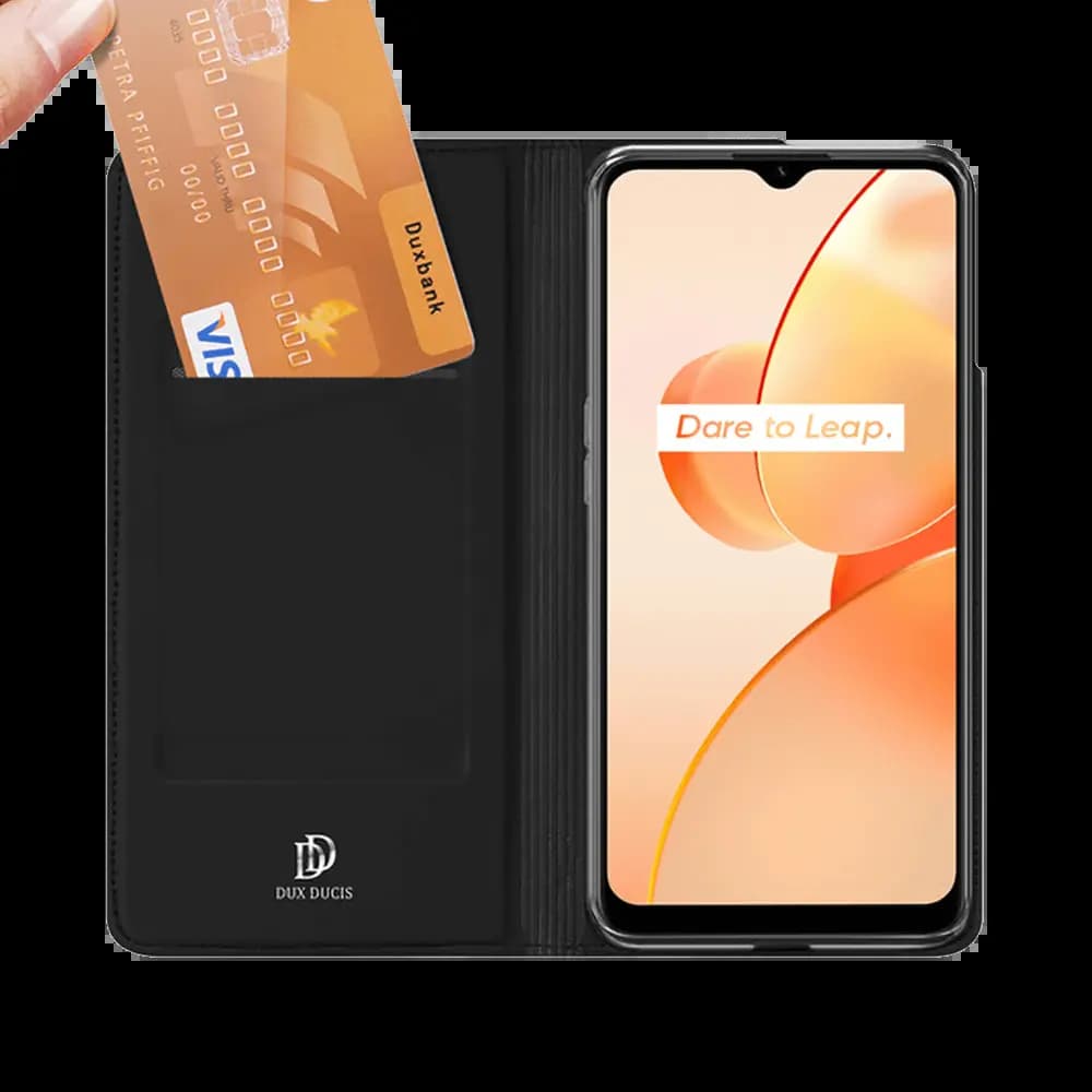 Housse folio Realme C31 porte-carte – Dux Ducis Skin Pro Noir