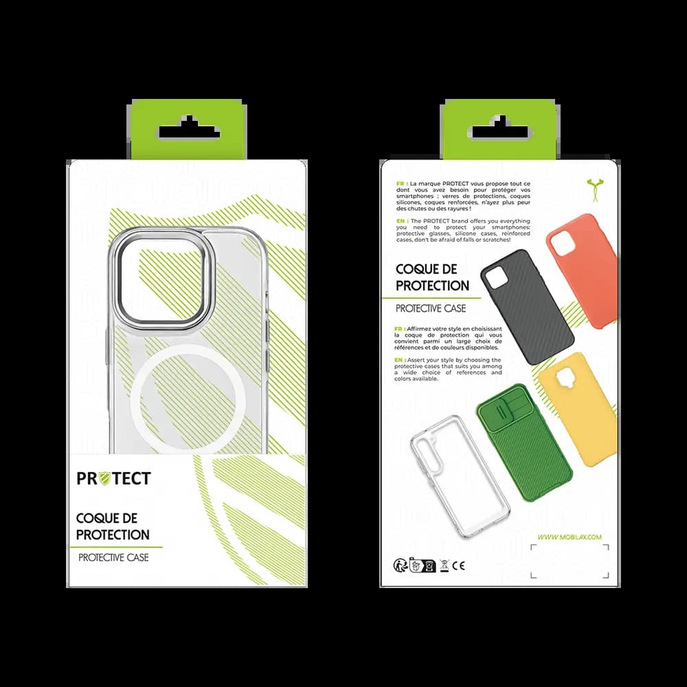 Coque MagSafe antichoc iPhone 16 Plus – PROTECT MS01 Blanc