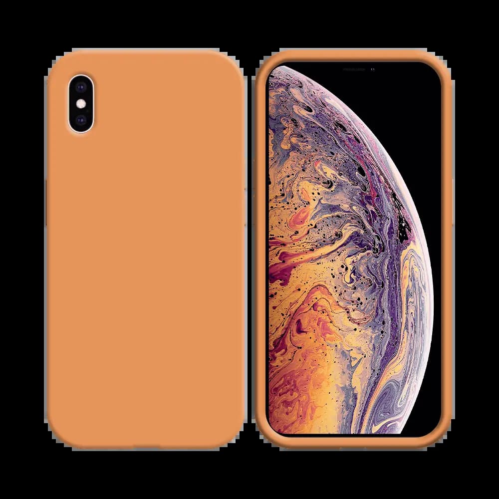 Coque Silicone Compatible pour Apple iPhone X & XS Corail