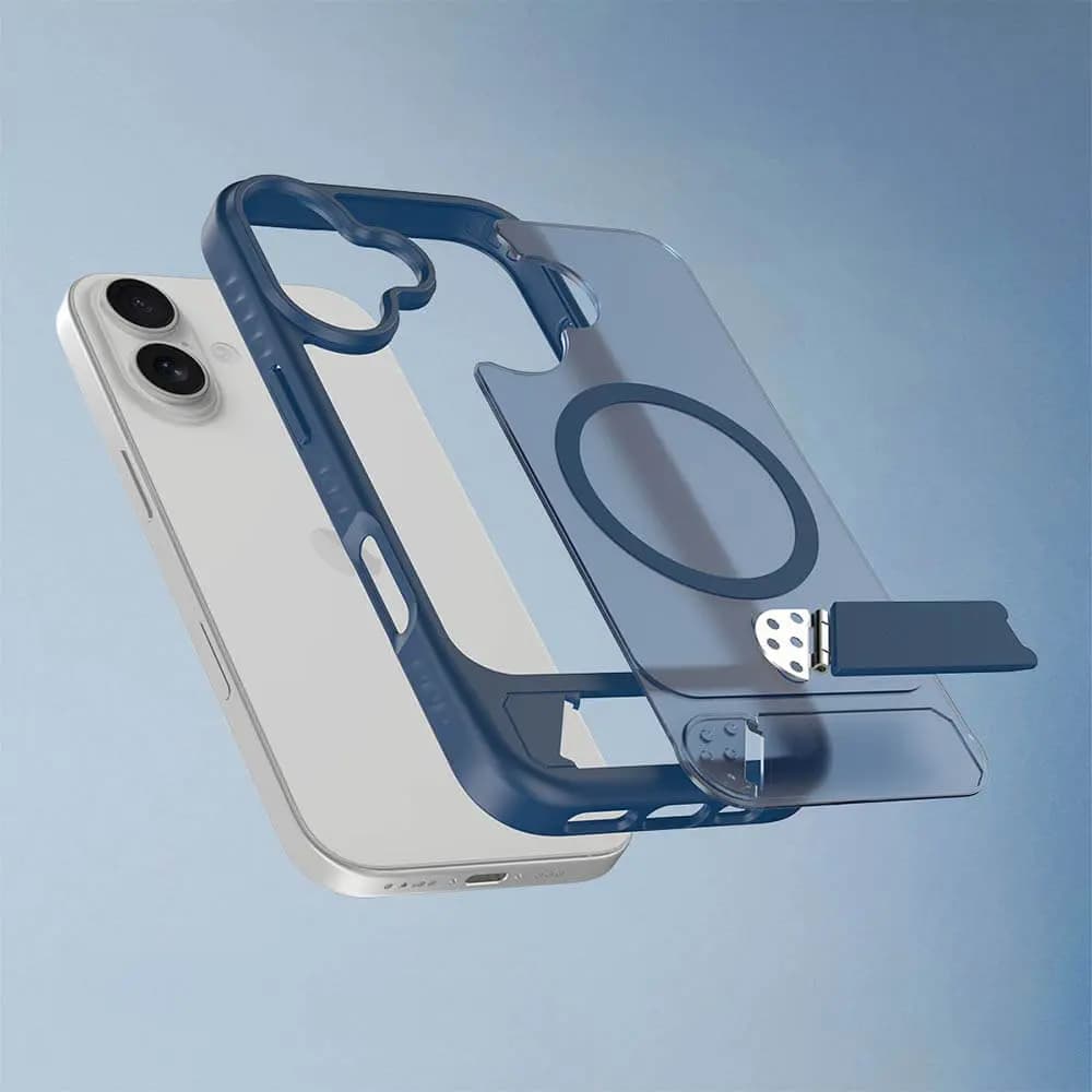 Coque de Protection MagSafe avec Support PROTECT pour Apple iPhone 17 Bleu