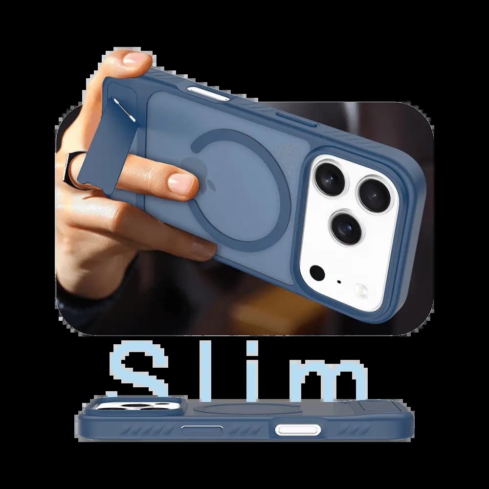 Coque de Protection MagSafe avec Support PROTECT pour Apple iPhone 17 Pro Bleu
