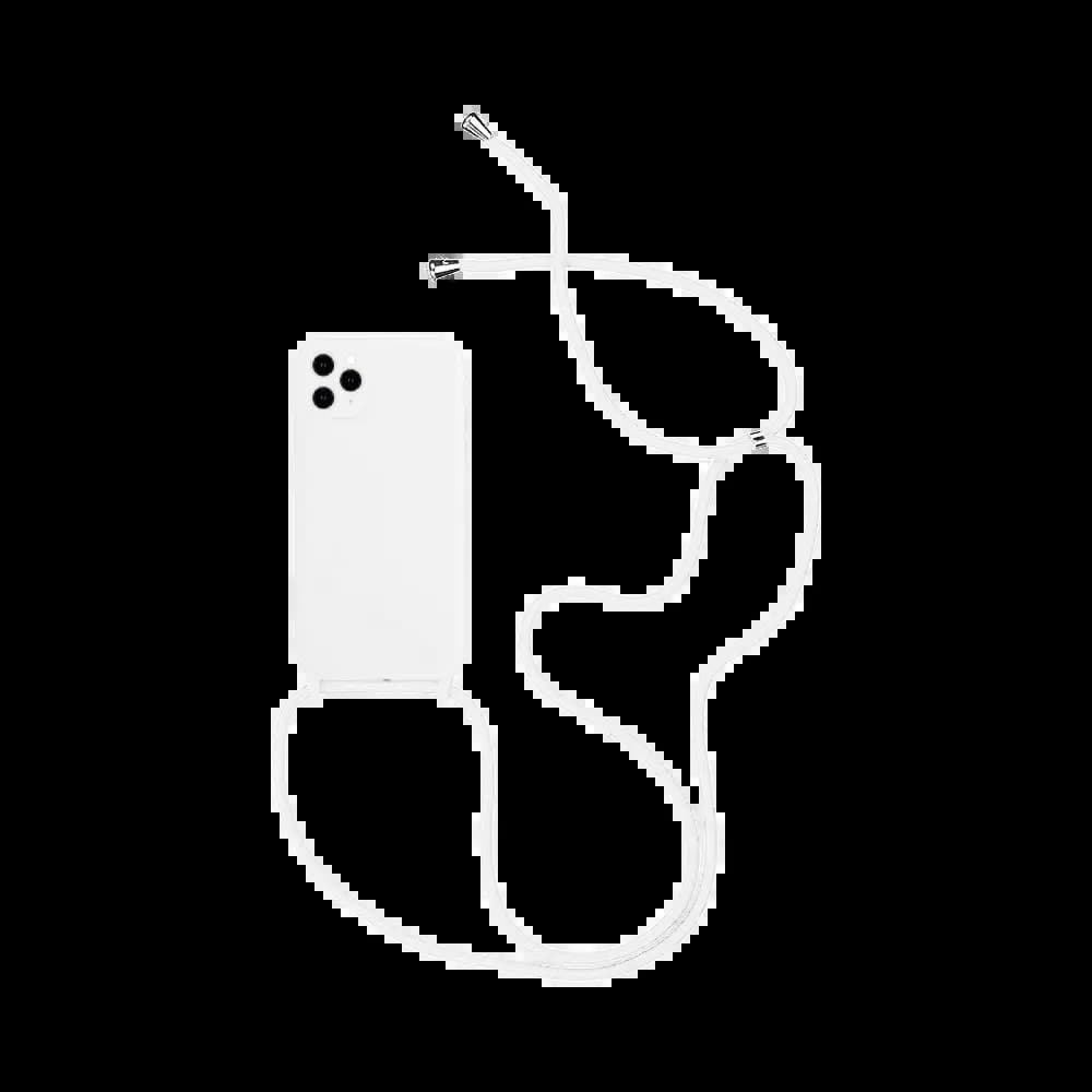 Coque avec cordon réglable silicone – Apple iPhone 14 Pro – Blanc