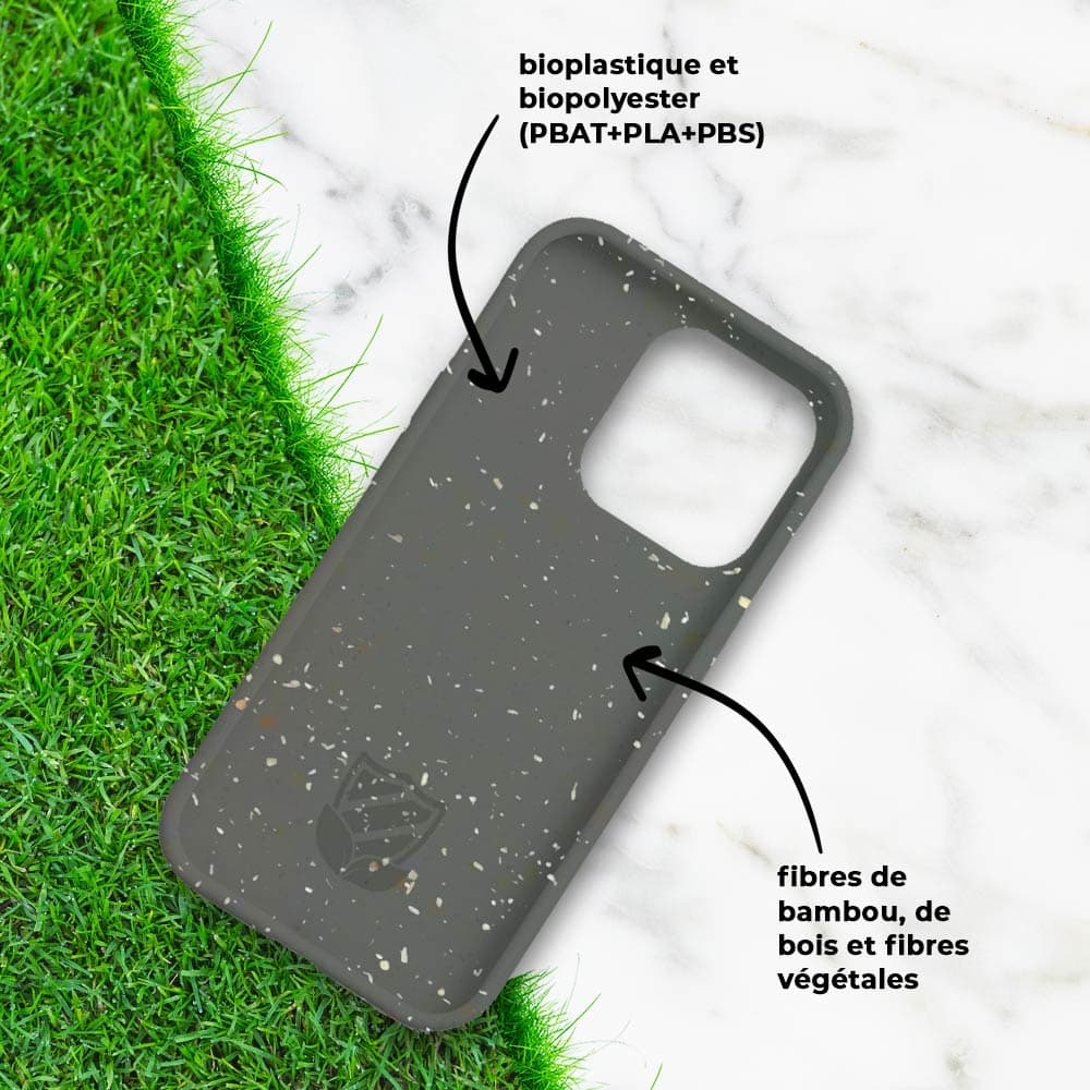 Coque Bambou Biodégradable PROTECT pour Apple iPhone 12 Mini Noir