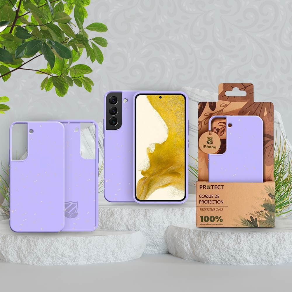 Coque Bambou Biodégradable PROTECT pour Samsung Galaxy S22+ Violet