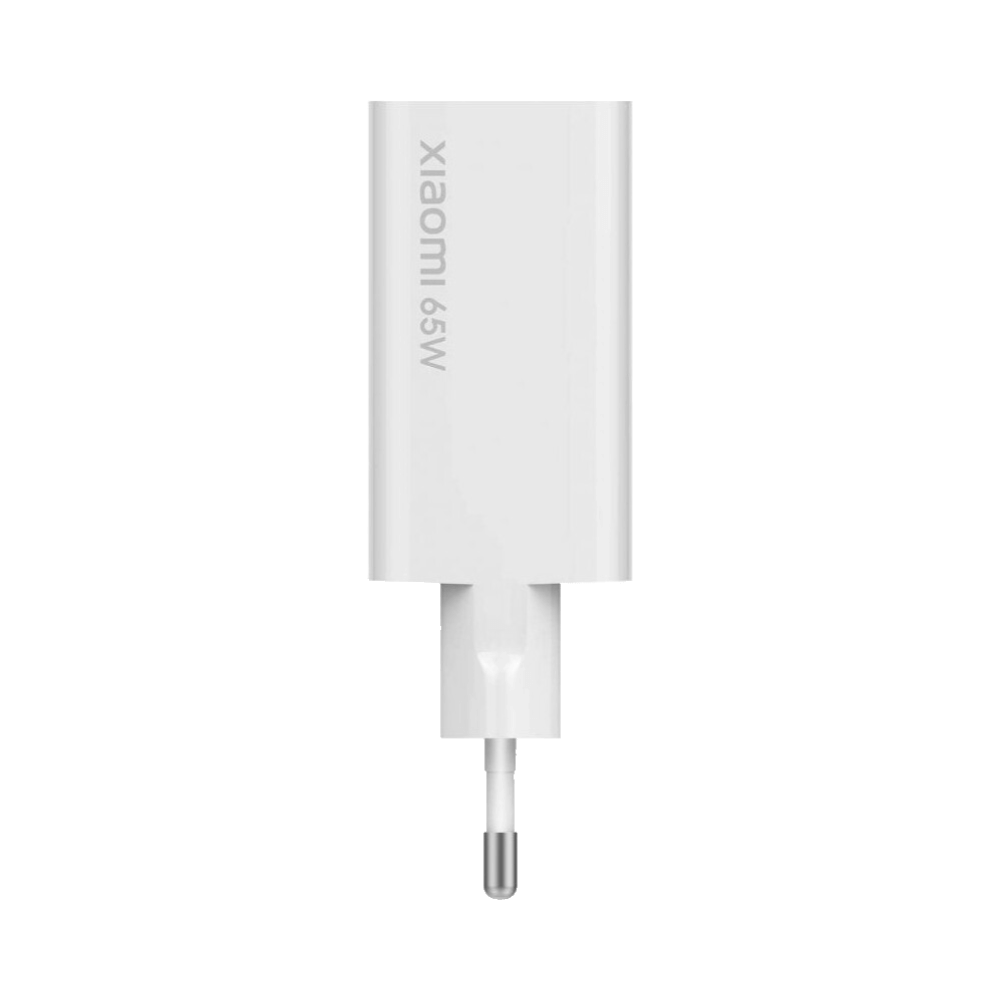 Chargeur Secteur GaN Xiaomi Mi Travel Charger (USB + Type-C avec Câble Type-C) Charge Rapide 65W Blanc