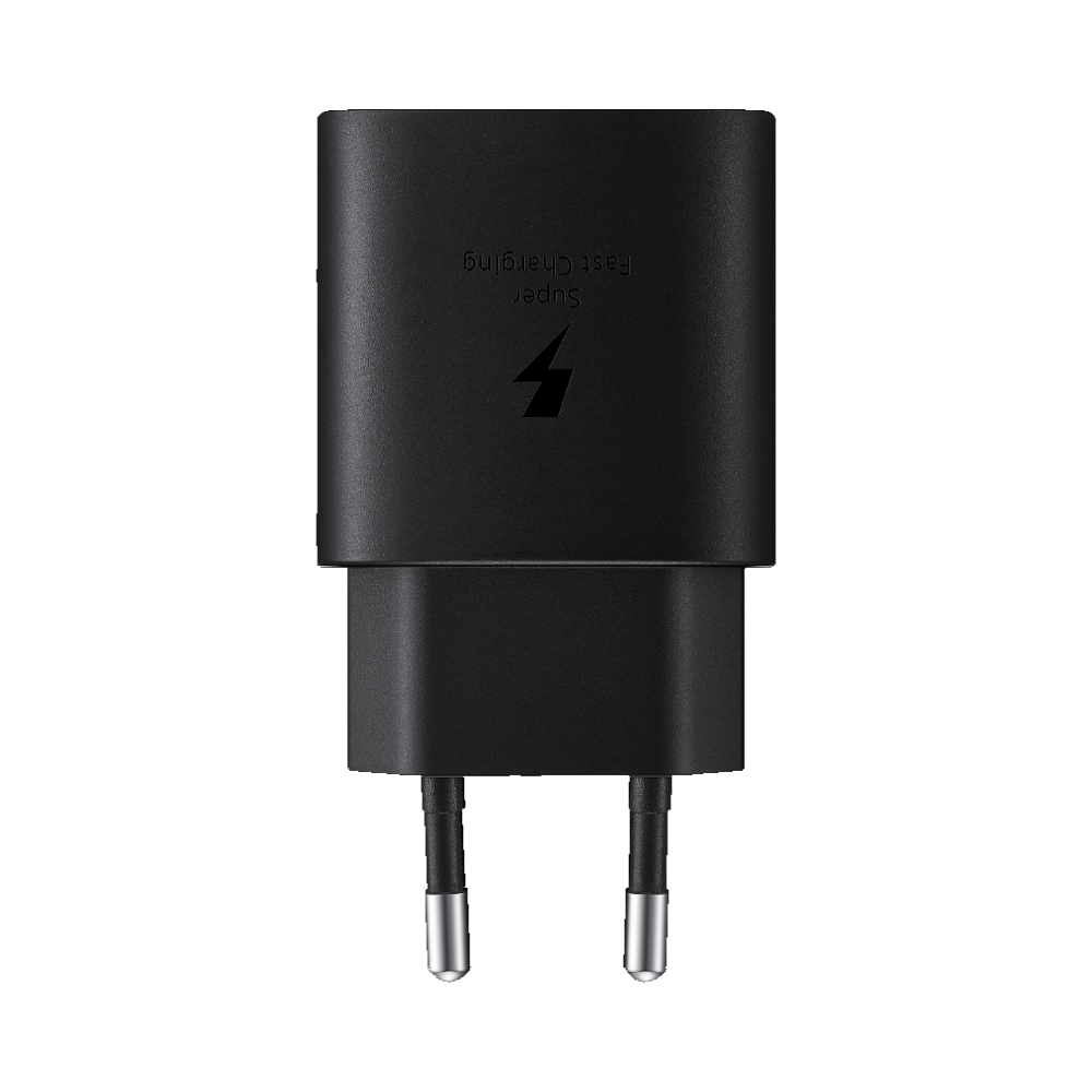 Chargeur Secteur Type-C Samsung  PD 25W Wall Rapide avec Câble Type-C vers Type-C Noir