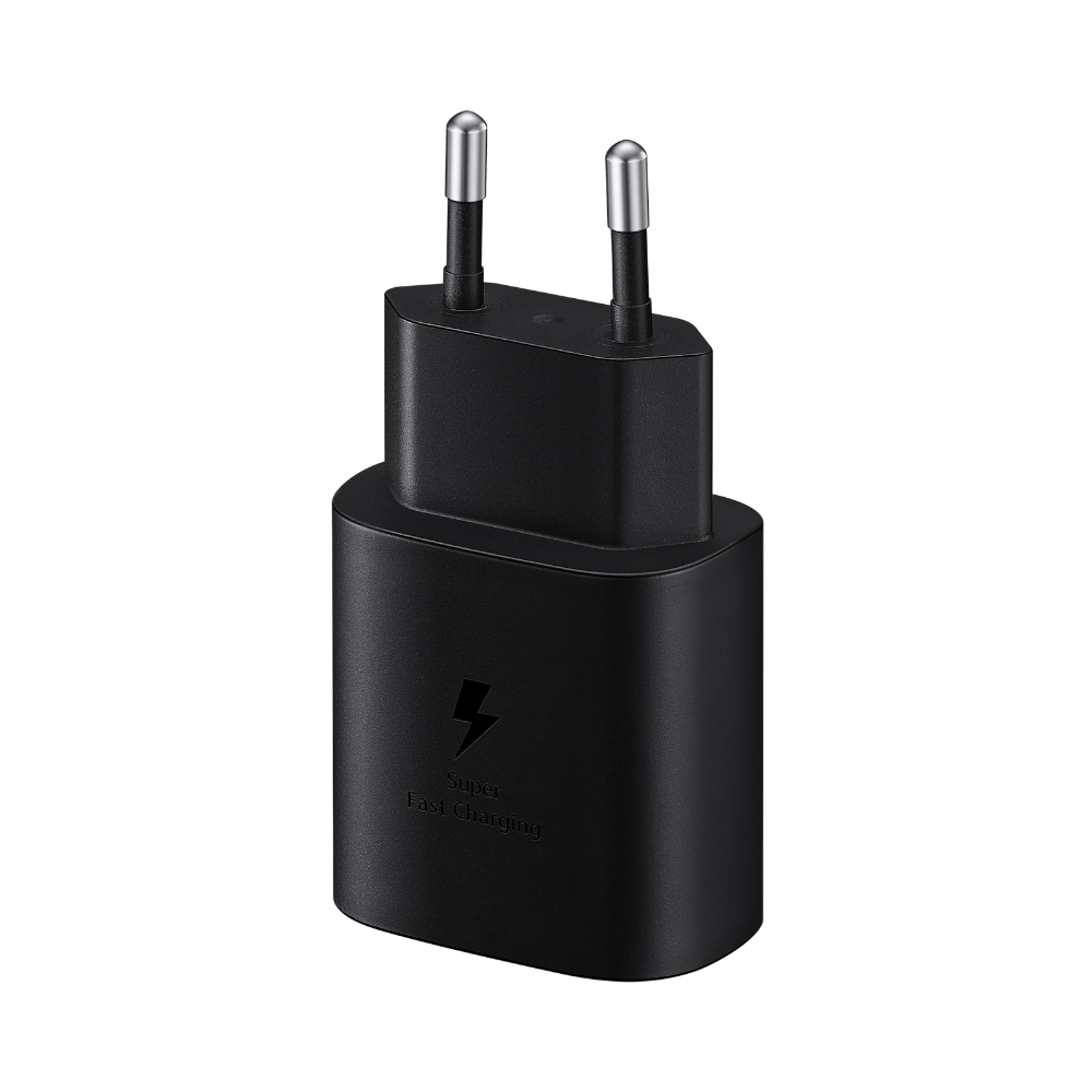 Chargeur Secteur Type-C Samsung  PD 25W Wall Rapide avec Câble Type-C vers Type-C Noir