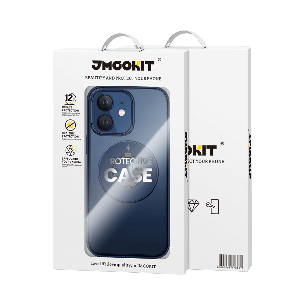 Coque de Protection MagSafe JMGOKIT pour Apple iPhone 12 Bleu Marine
