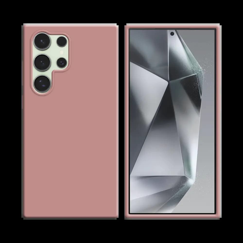 Coque Silicone Compatible pour Samsung Galaxy S24 Ultra 5G Rose