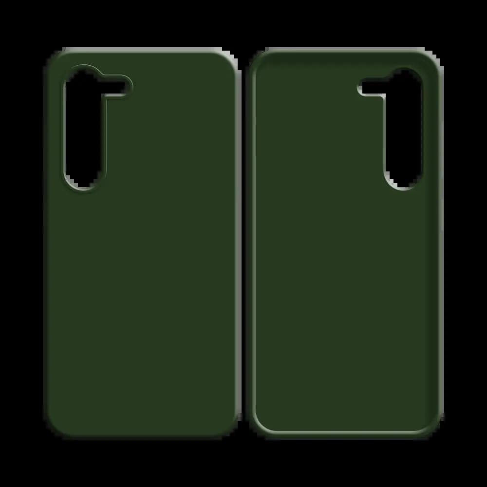 Coque Silicone Compatible pour Samsung Galaxy S23 5G Vert Foncé