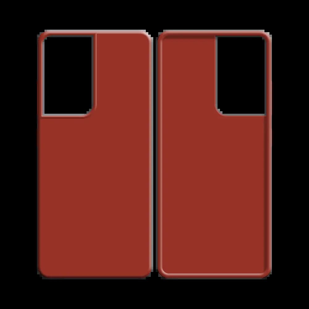 Coque Silicone Compatible pour Samsung Galaxy S21 Ultra 5G Rouge