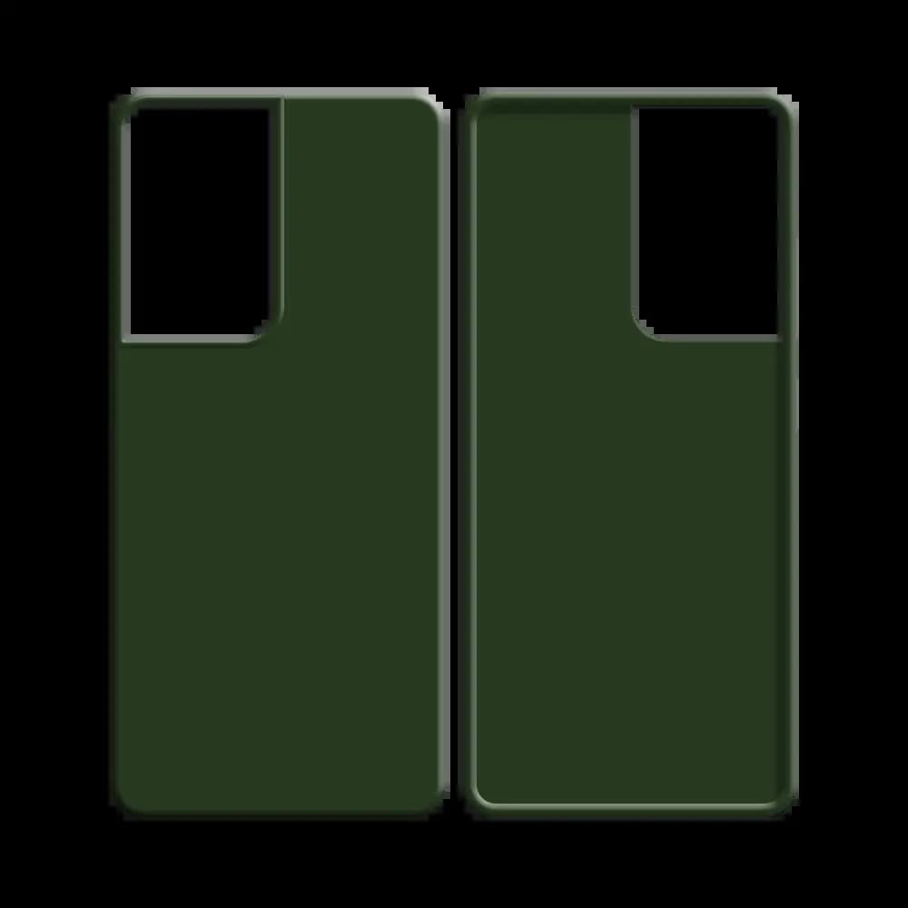 Coque Silicone Compatible pour Samsung Galaxy S21 Ultra 5G Vert Foncé