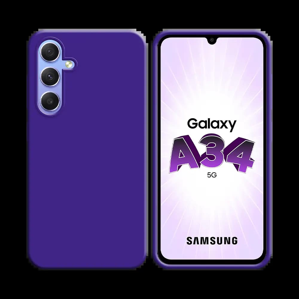 Coque Silicone Compatible pour Samsung Galaxy A34 5G Mauve