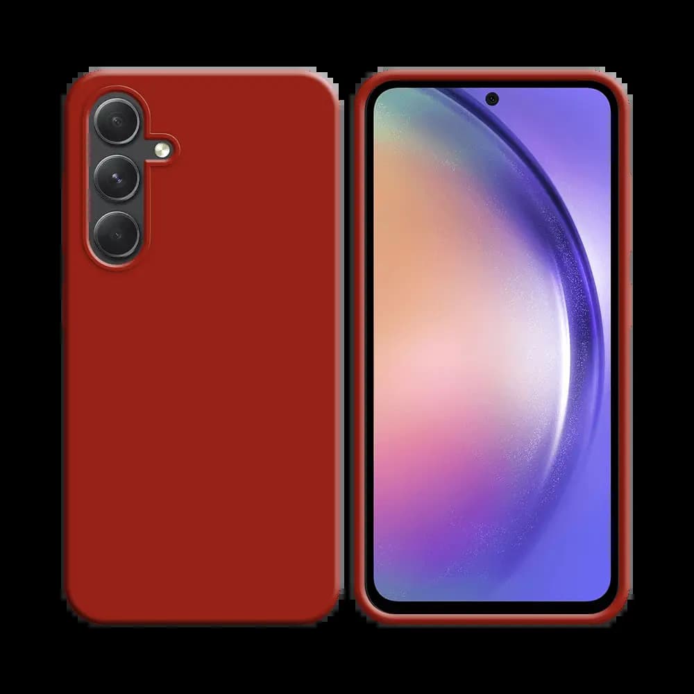 Coque Silicone Compatible pour Samsung Galaxy A54 5G Rouge