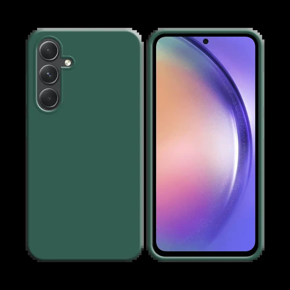 Coque Silicone Compatible pour Samsung Galaxy A54 5G Vert Foncé