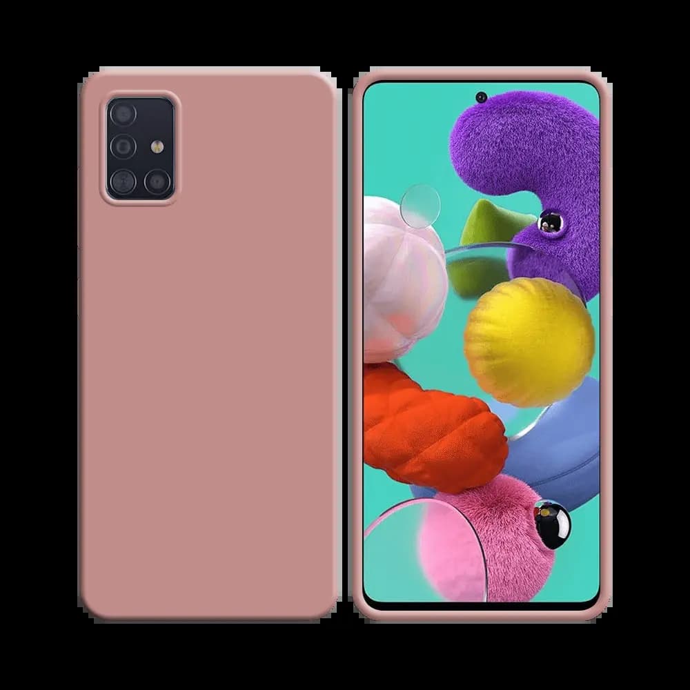 Coque Silicone Compatible pour Samsung Galaxy A51 Rose