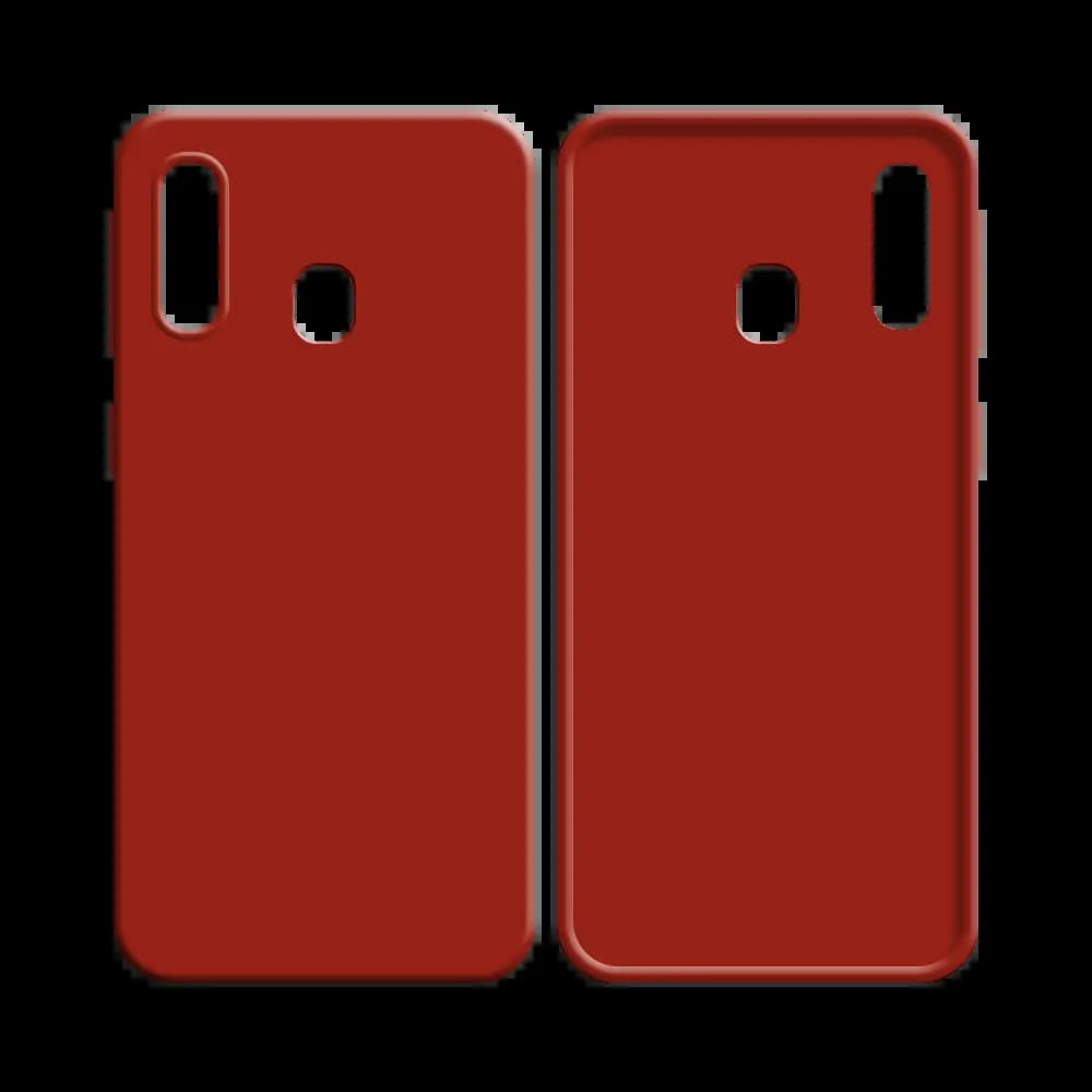 Coque Silicone Compatible pour Samsung Galaxy A40 Rouge