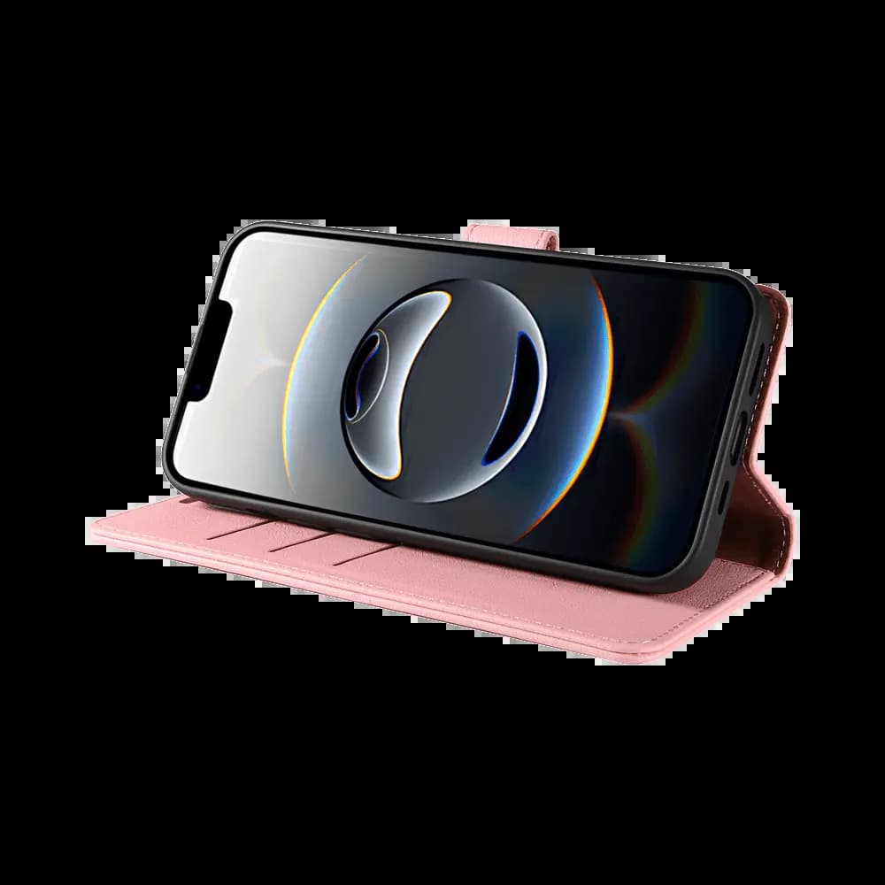 Housse folio anti-RFID iPhone 16e – PROTECT IP011 Rose